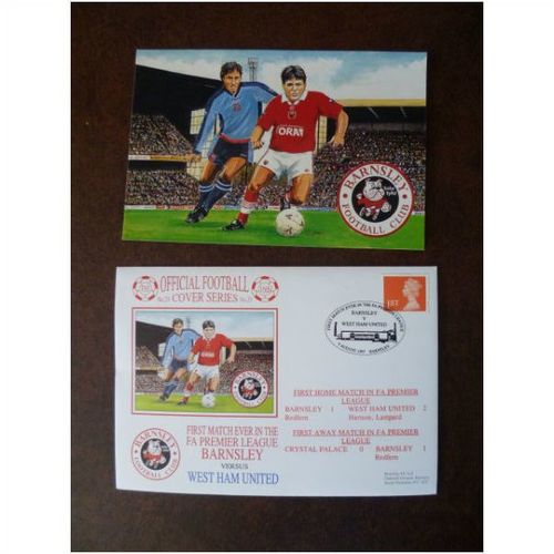 1997 Barnsley v West Ham United Dawn 16th Official Football Cover No 29 Premier