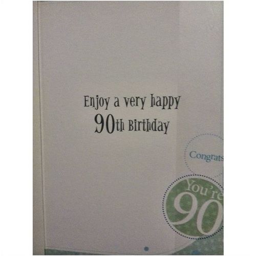 90th birthday card - Ninety #1