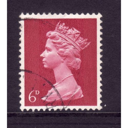 GREAT BRITAIN 1968 SG 736 6d BRIGHT REDDISH PURPLE FINE USED#