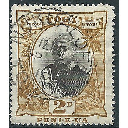 Tonga 1897 SG41 2d Sepia & Black Die II Fine Used .. ..