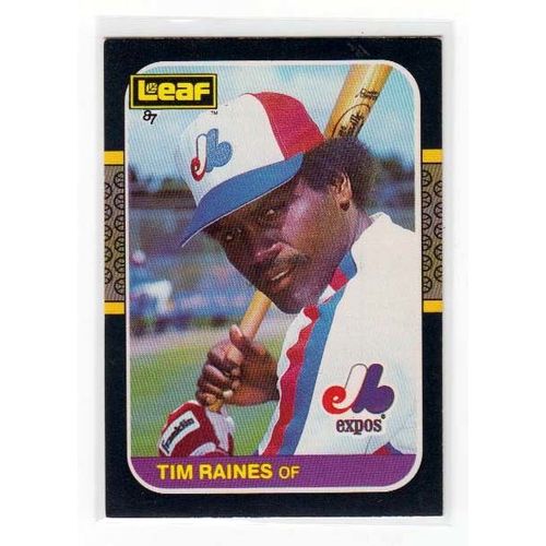 1987 Leaf Tim Rock Raines baseball card #149 – Expos