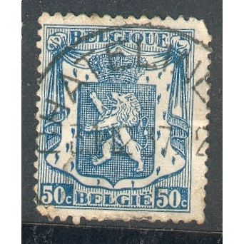Belgium 1936 - SG737 - 50c blue - State Arms - used 2