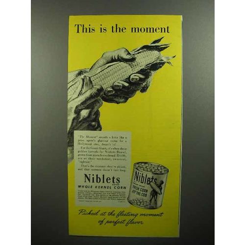 1945 Green Giant Niblets Corn Ad - The Moment