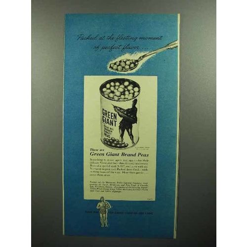 1945 Green Giant Peas Ad - Perfect Flavor
