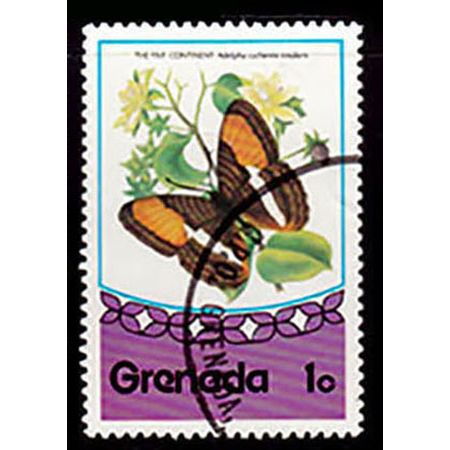 Grenada 1975 Butterfly 1c Used Stamp