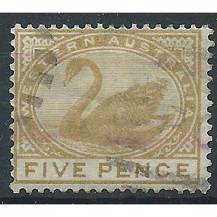 Western Australia 1892 SG99 5d Bistre Fine Used . ..