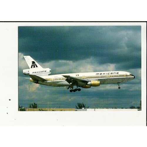 Aviation MEXICANA DC-10 Postcard by Editions P.I. (548)