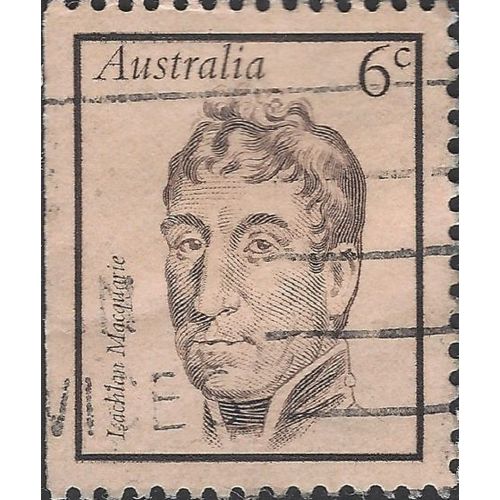 AUSTRALIA, Governor Lachlan Macquarie (1762-1824), off-white 1970, 6c, #2