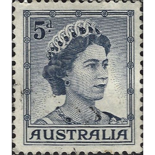 AUSTRALIA, Queen Elizabeth II, blue 1959, 5d, #4