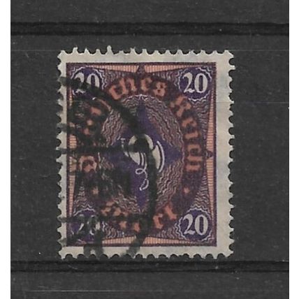 Germany.SG212 20m Posthorn (Violet and Red).Fine Used.Nov21