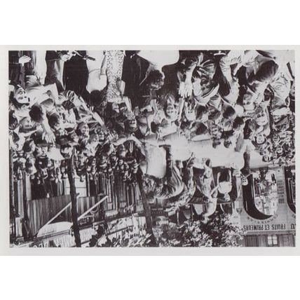 Paris Parisian Troops Celebrate Allied Troops Food Rations WW2 Military Postcard