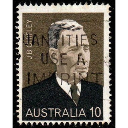Australia 1975 Prime Ministers J. B. Chifley 10c Used Stamp.