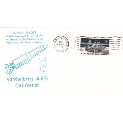 United States 1972 Bomarc Target Missile Destroyed Vandenberg AFB Cover VGC