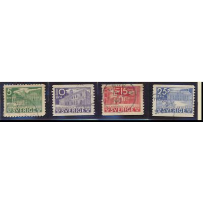 Sweden Stamps Scott #242 To 245, Used