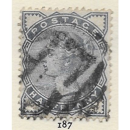 HALF PENNY QV GB 1884 USED CLASSIC LILAC & GREENS ISSUE SG187 187 SG
