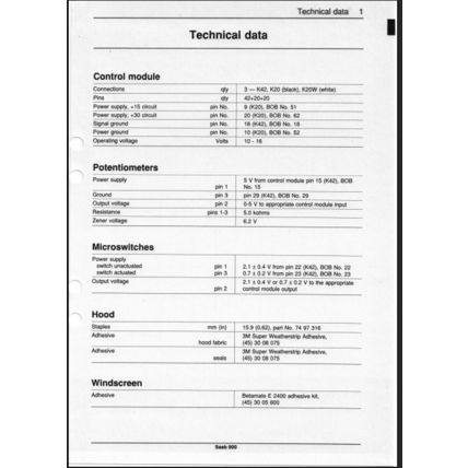 Saab 900 Cabriolet Workshop Manual 1995 1996 199526470 PDF