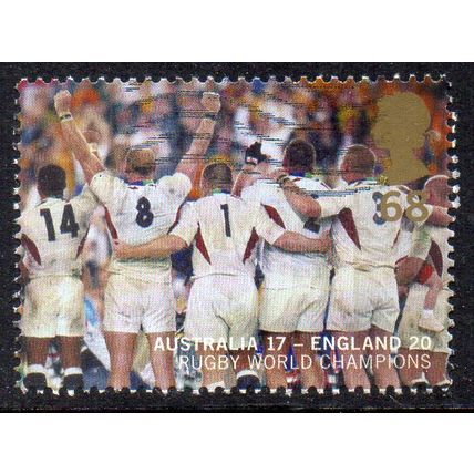 GB 2003 Rugby World Cup - England Champions - Victorious Players 68p Used ex M/S