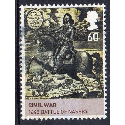 GB 2010 House of Stuart - Civil War, Battle of Naseby, 1645 60p Used ex M/S