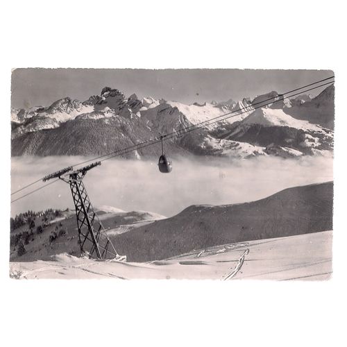 GONDELBAHN, RINDERBERG, SWITZERLAND used vintage postcard..1960s =