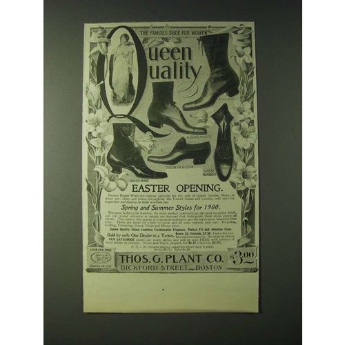 1900 Thomas G. Plant Queen Quality Shoes Ad - Byke Boot, Southern Button