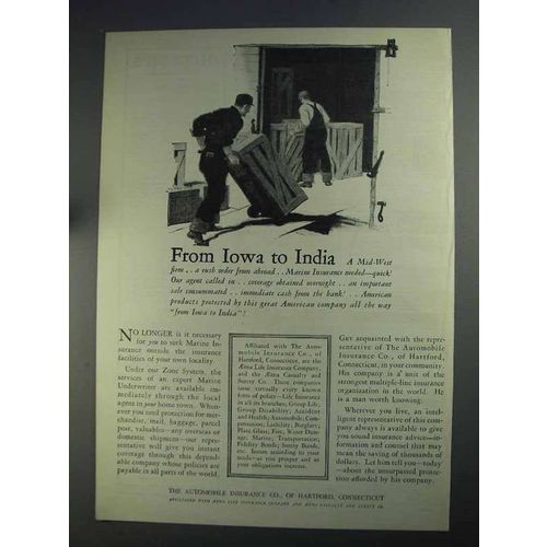 1925 Automobile Insurance Co. of Hartford Ad - Iowa