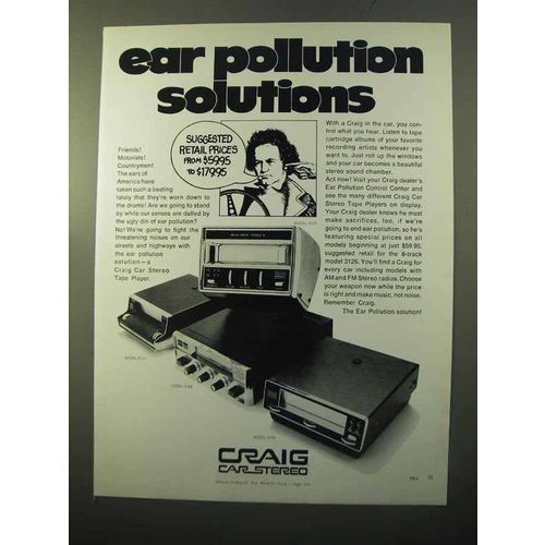 1970 Craig Car Stereo Ad - 3123, 3121, 3108, 3126