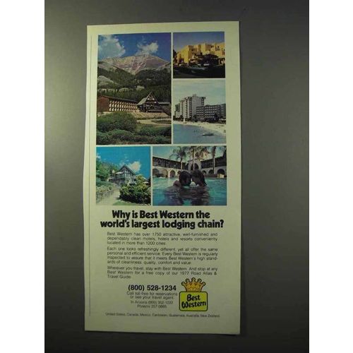 1977 Best Western Ad - World's Largest Lodging Chain