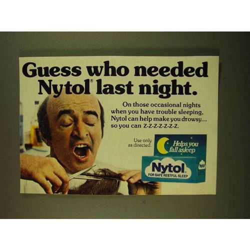 1979 Nytol Sleep Aid Ad - Guess Who Needed