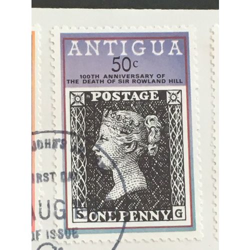 Antigua 1979 Rowland Hill 50c GB penny black Used SG 604 Sc 529 stamp 2nd issue
