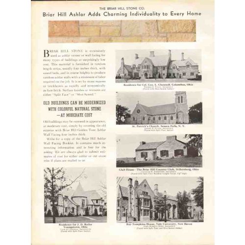 briar hill stone company 1938 golden tone sandstone vintage catalog