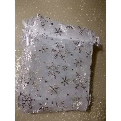 12 Organzabeutel,9x13cm,Organzasäckchen,Tüt  en,weiß