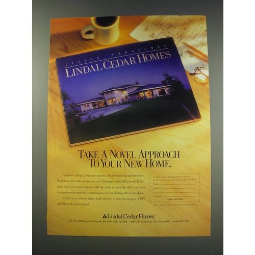 1991 Lindal Cedar Homes Ad - Take a novel approach to your new home