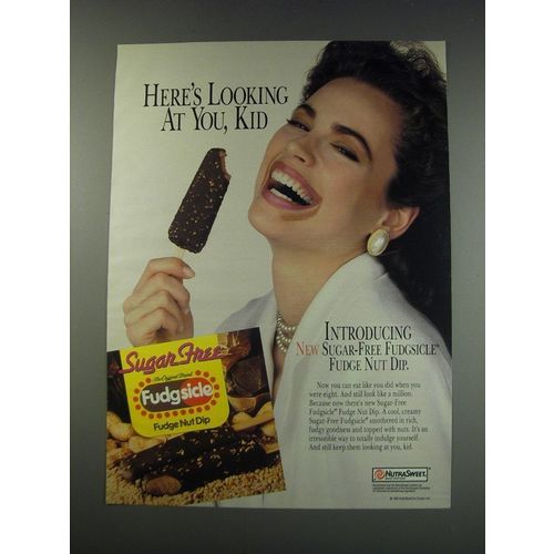 1991 Sugar-Free Fudgsicle Fudge Nut Dip Ad - Here's looking at you, kid