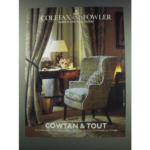 1991 Cowtan & Tout Ad - Colefax and Fowler Fabrics and Wallcoverings