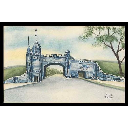 Canada Quebec City Handmade Postcard, FMM Artist, Composite Stamps, MINT, NPC