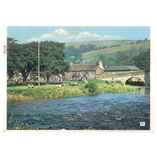 RED LION, BURNSALL, WHARFEDALE, YORKSHIRE used postcard by Walter Scott =