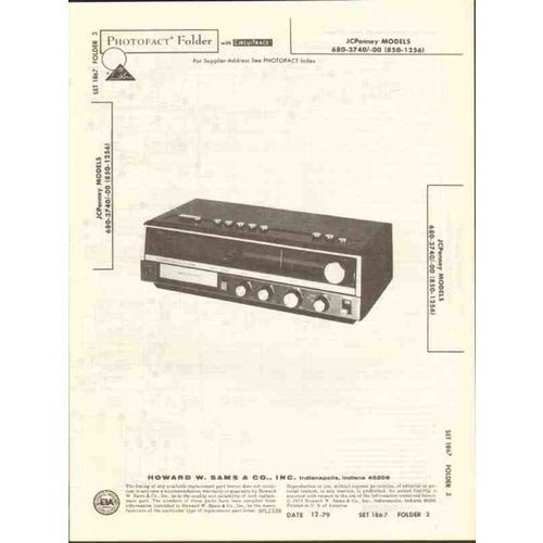 JCPenney models 680-3740 680-3700 receiver Sams Photofact manual