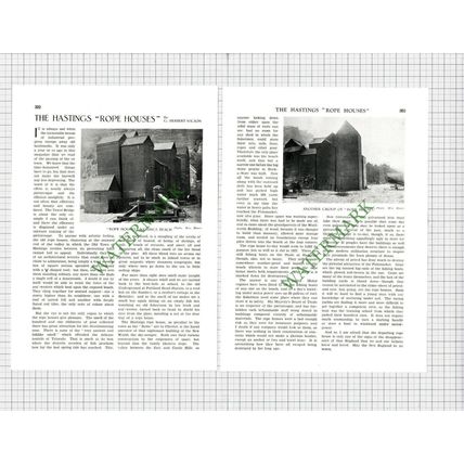 9767) Hastings Rope Houses - 1930 Article