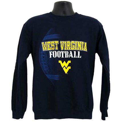 West Virginia Mountaineers Pigskin Design Sweatshirt Large