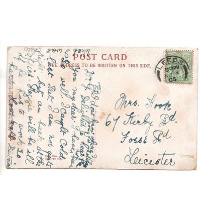 ARTIST DRAWN POSTCARD BY JOTTER ON THE ESSEX COAST POSTED 1905 (3661)