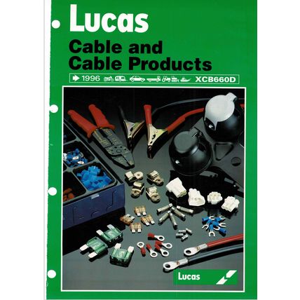 Lucas Cable & Cable Products Parts Catalogue XCB660D 1996 PDF