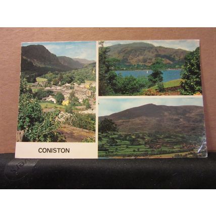 multiview, CONISTON, CUMBRIA LAKE DISTRICT, used postcard Colourmaster 1978 pm =