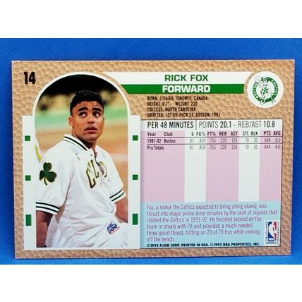 1992-93 Fleer #14 Rick Fox