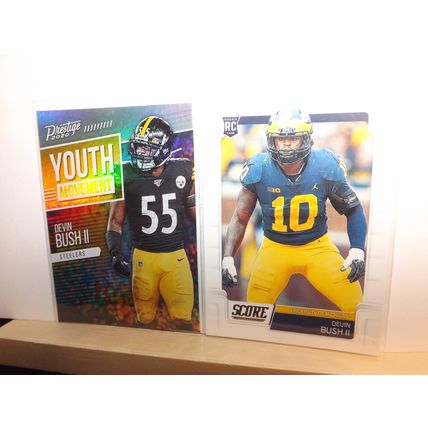2019 Panini Score/Prestige DEVIN BUSH (UM/Steelers) Youth Movement foil & RC