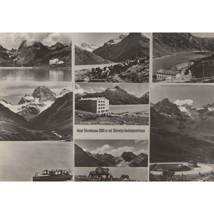 Hotel Silvretta-Haus Austria 9 Spectacular Views Real Photo Postcard