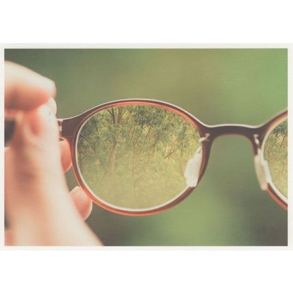Mirror Spectacles Glasses Showing Dangerous Woods German Postcard