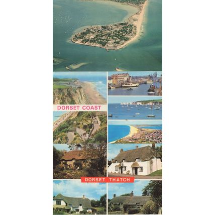 Sandbanks Dorset Aerial Thatch Coast Boats 3x 1970s Postcard s
