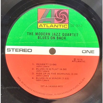 1974 The Modern Jazz Quartet - Blues on Bach - SD 1652 LP Vinyl Record Vtg (P3)