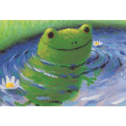Christopher Gunson A Happy Grinning River Frog Painting Postcard