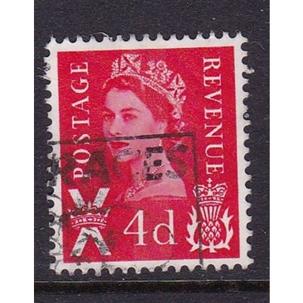 GB REGIONAL ISSUE 1967-70 SCOTLAND 4d VERMILLION USED SG S10